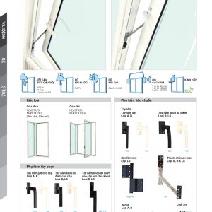 Mẩu cửa sổ mở quay